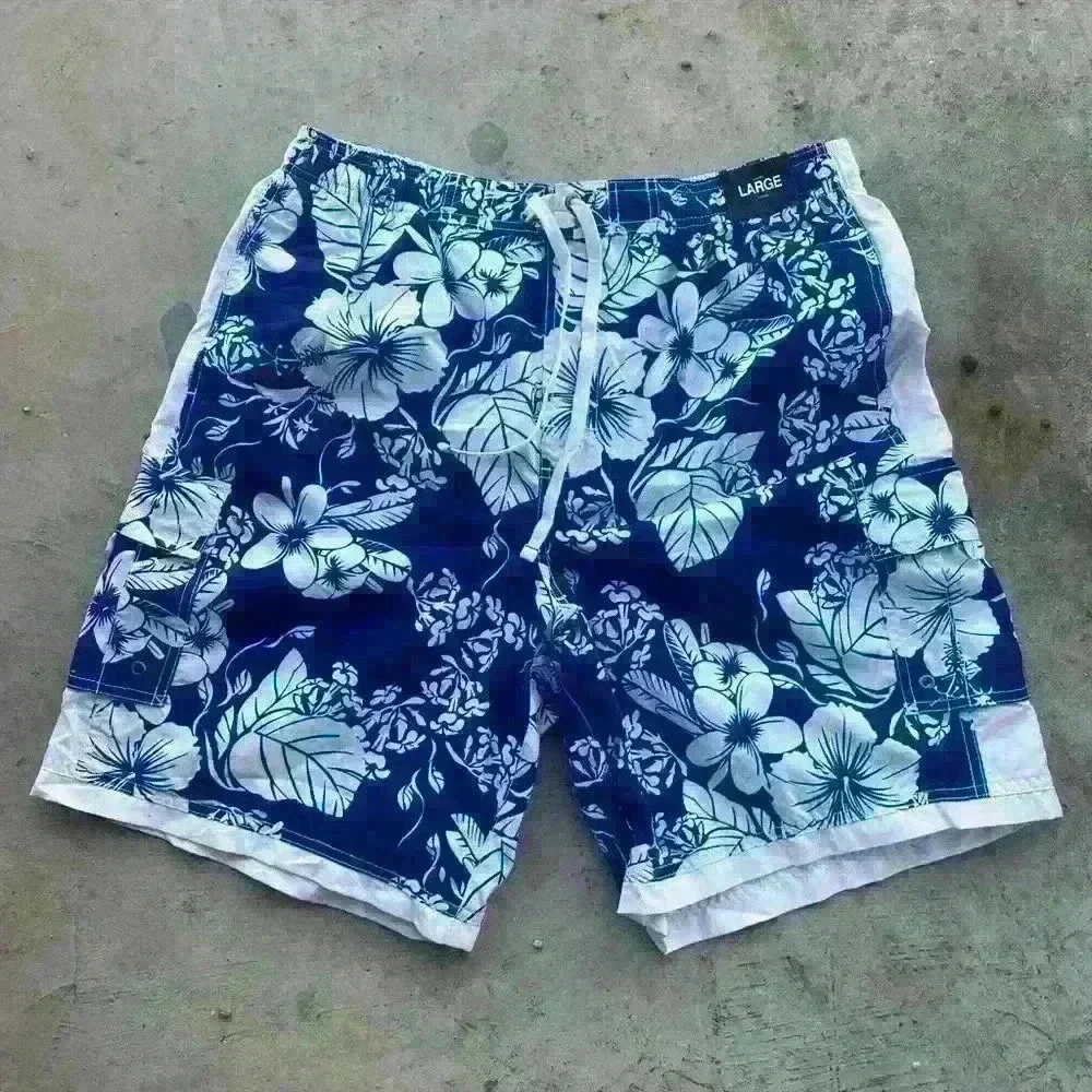 RoundTree & York Hawaiian Style Mens Swim Trunks Large - Picture 1 of 14